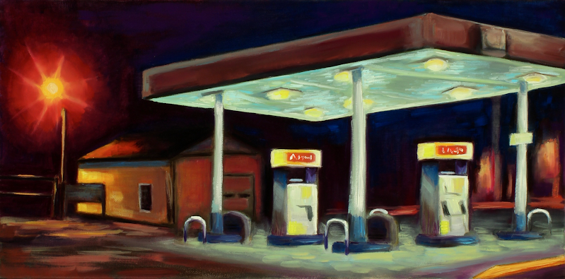 Gas, oil on canvas