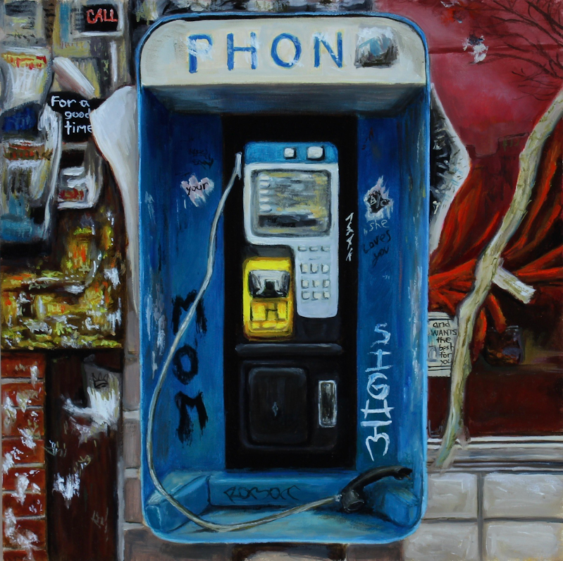 Phone, oil on canvas