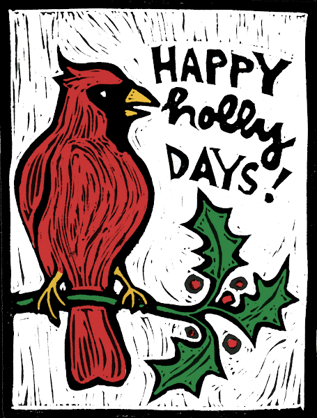 Happy Holly Days greeting card