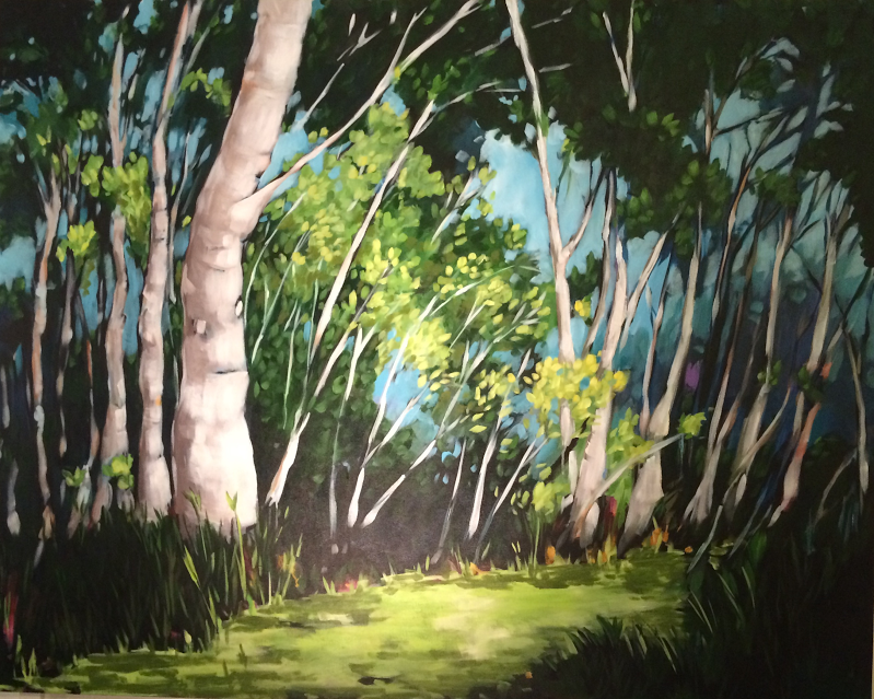 Forest, acrylic on canvas