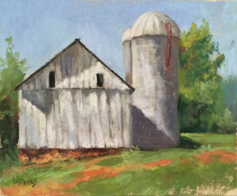 White Barn at 868, oil on canvas