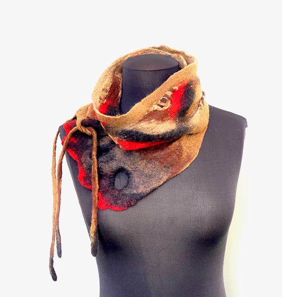 Leopard Silk and Alpaca Scarf