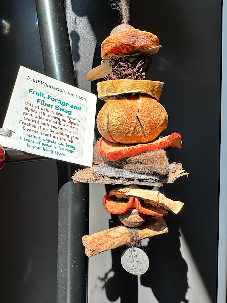 Swag - Fruit, Fiber and Forage - Bits of nature and alpaca fiber come together to freshen your space. Place essential oils on the fiber to add fragrance!