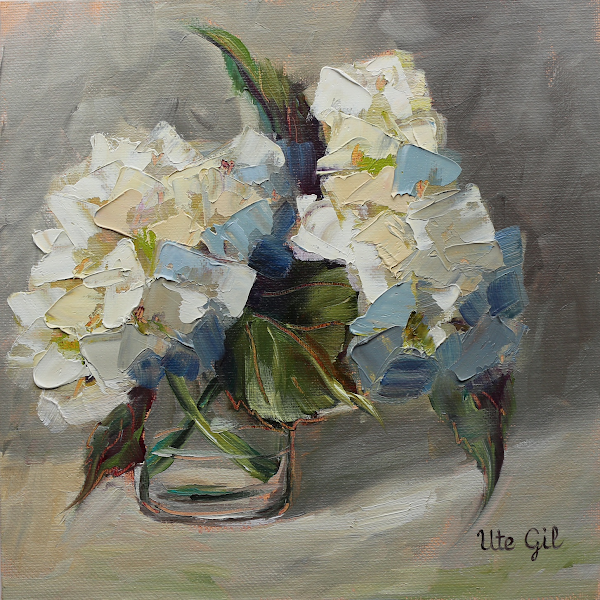 Hydrangea, oil on canvas