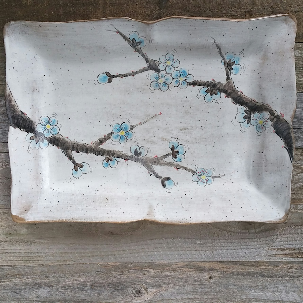 Rectangular Platter - Branches with Blossoms